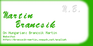 martin brancsik business card